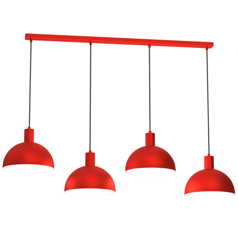 Żyrandol Luminex Handa Red x4