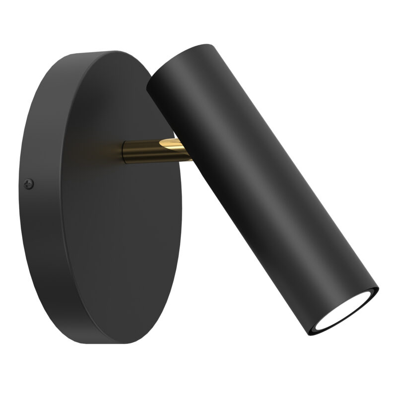 Kinkiet Luminex Axion Black/gold x1