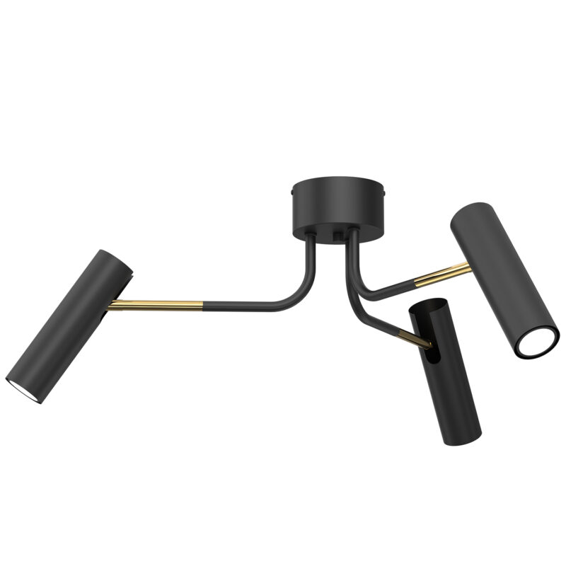 Plafon Luminex Ramiona Axion Black/gold x3