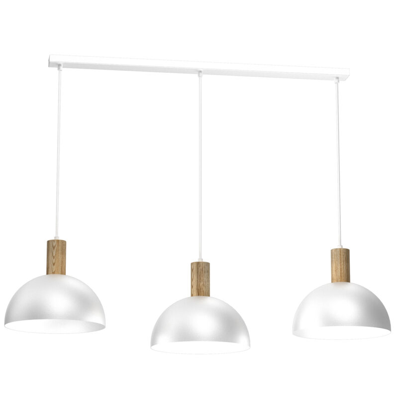 Żyrandol Luminex Handa White/wood x3