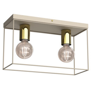 Plafon Luminex Homen Beige/gold x2