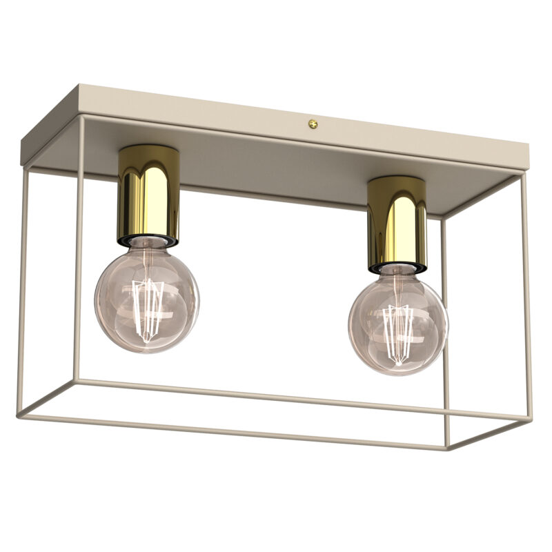 Plafon Luminex Homen Beige/gold x2