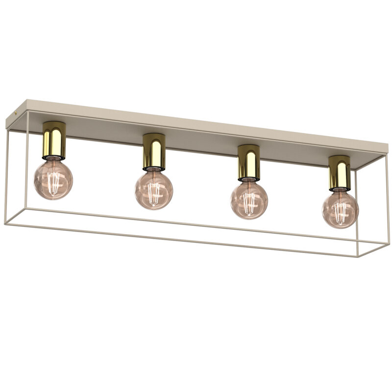 Plafon Luminex Homen Beige/gold x4