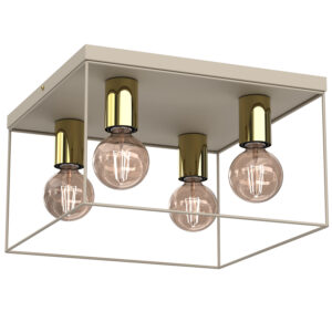 Plafon Luminex Homen Square Beige/gold x4