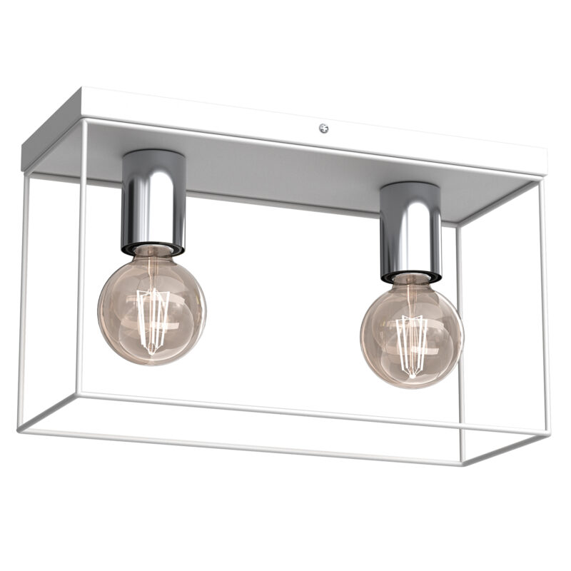 Plafon Luminex Homen White/chrome x2