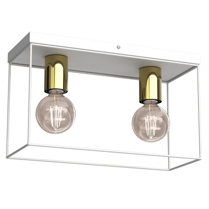 Plafon Luminex Homen White/gold x2