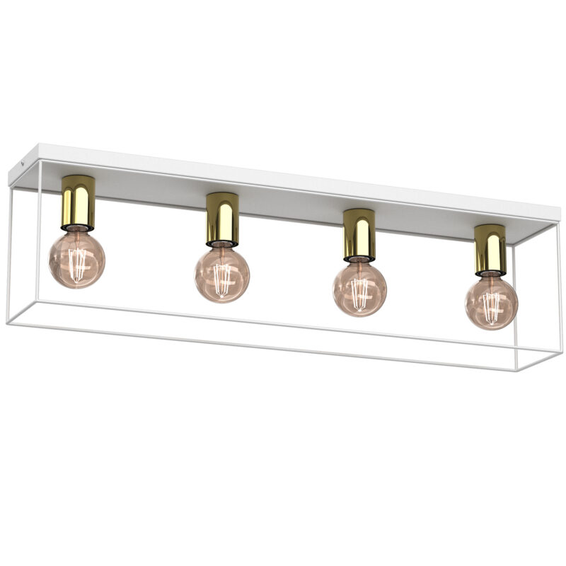 Plafon Luminex Homen White/gold x4