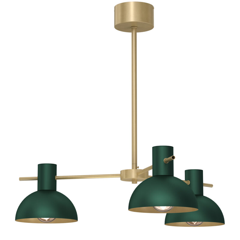 Żyrandol Luminex Estate Mini Green/gold x3