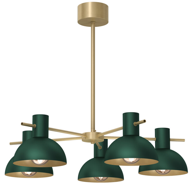 Żyrandol Luminex Estate Mini Green/gold x5