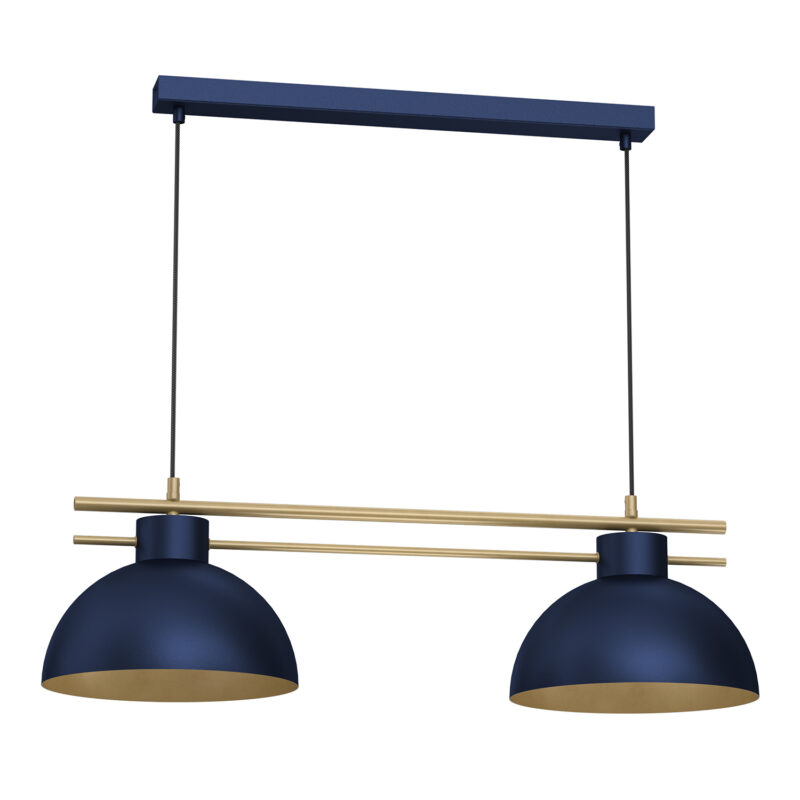 Żyrandol Luminex Estate Shade Dia 290 Mm Dark-blue/gold x2