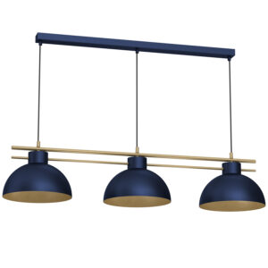 Żyrandol Luminex Estate Shade Dia 290 Mm Dark-blue/gold x3