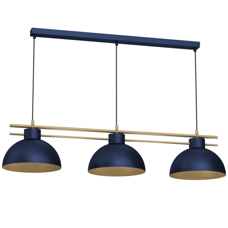 Żyrandol Luminex Estate Shade Dia 290 Mm Dark-blue/gold x3