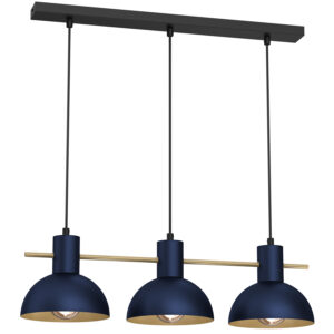 Żyrandol Luminex Estate Mini Shade Dia 180 Mm Dark-blue/gold x3