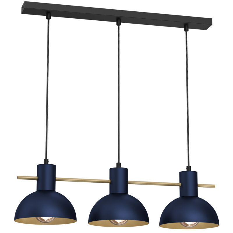 Żyrandol Luminex Estate Mini Shade Dia 180 Mm Dark-blue/gold x3