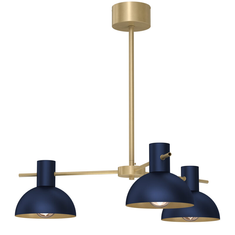 Żyrandol Luminex Estate Mini Dark-blue/gold x3