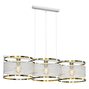 Żyrandol Luminex Rim White/gold x3