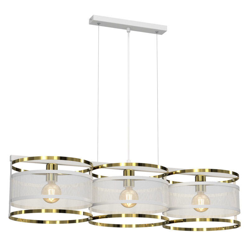 Żyrandol Luminex Rim White/gold x3