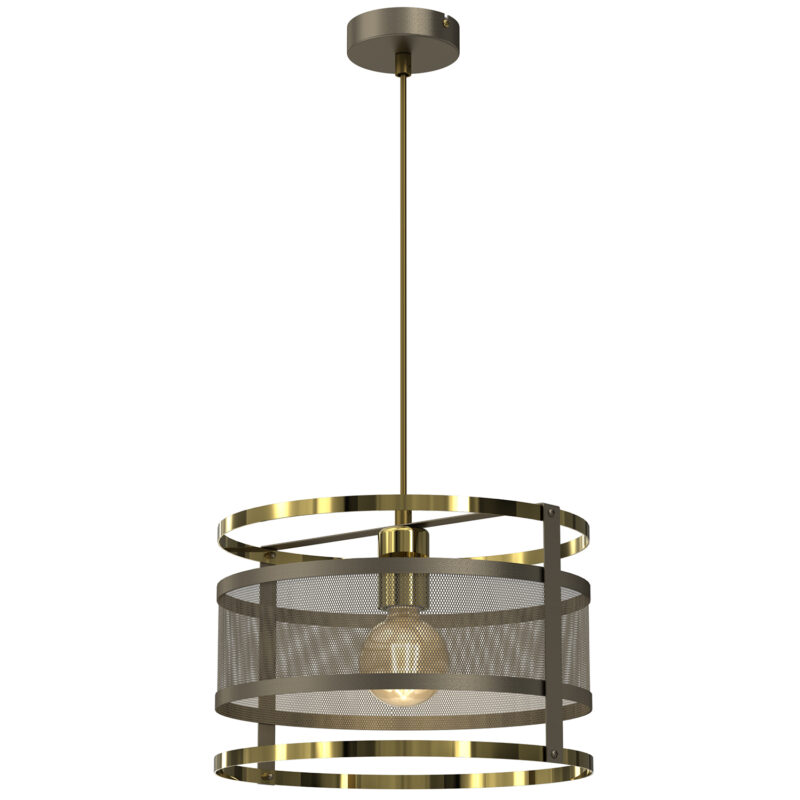 Żyrandol Luminex Rim Titanium Gold/gold x1