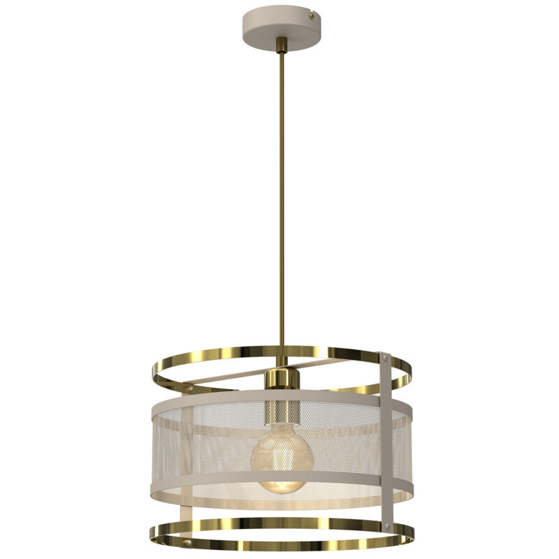 Żyrandol Luminex Rim Beige/gold x1