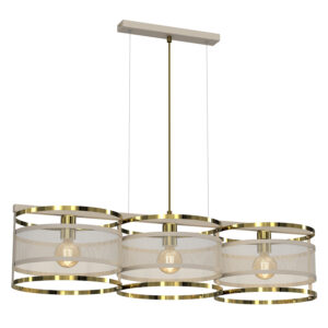 Żyrandol Luminex Rim Beige/gold x3