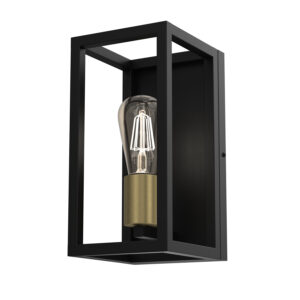Kinkiet Luminex Frame Black/antic Brass x1
