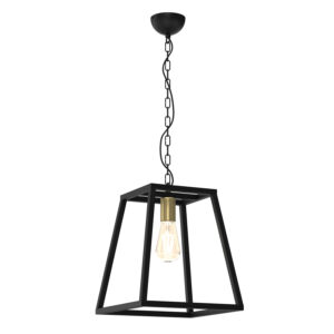 Żyrandol Luminex Frame Black/antic Brass x1