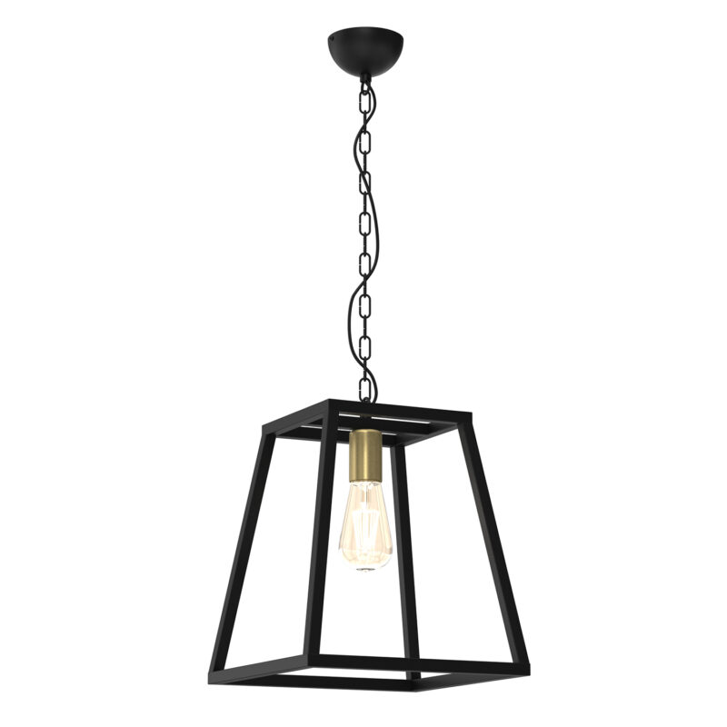 Żyrandol Luminex Frame Black/antic Brass x1