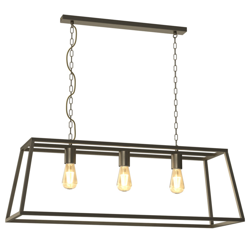 Żyrandol Luminex Frame Titanium Gold x3