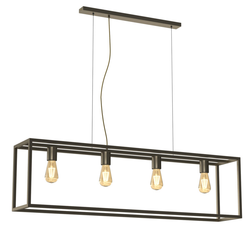 Żyrandol Luminex Frame Titanium Gold x4