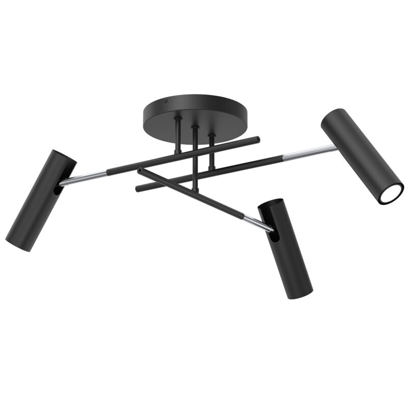 Plafon Luminex Prosty Axion Black/chrome x3