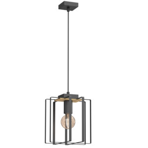 Żyrandol Luminex Kortez Black/wood x1