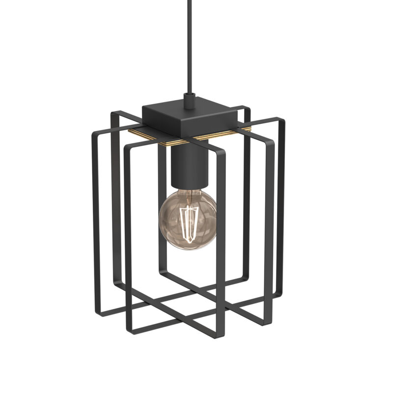 Żyrandol Luminex Kortez Black/wood x1 - obrazek 3