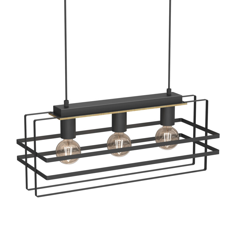Żyrandol Luminex Kortez Black/wood x3 - obrazek 3