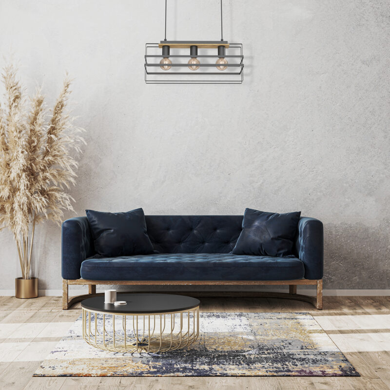 Żyrandol Luminex Kortez Black/wood x3 - obrazek 4
