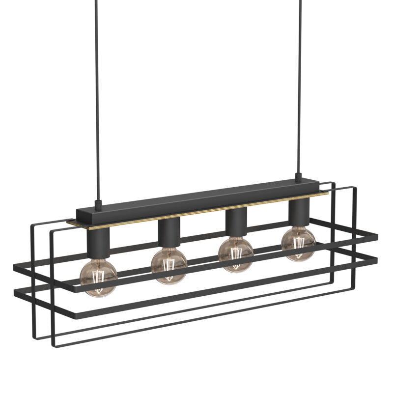 Żyrandol Luminex Kortez Black/wood x4 - obrazek 3