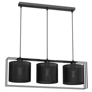 Żyrandol Luminex Coronado Black/loft Shade Black x3