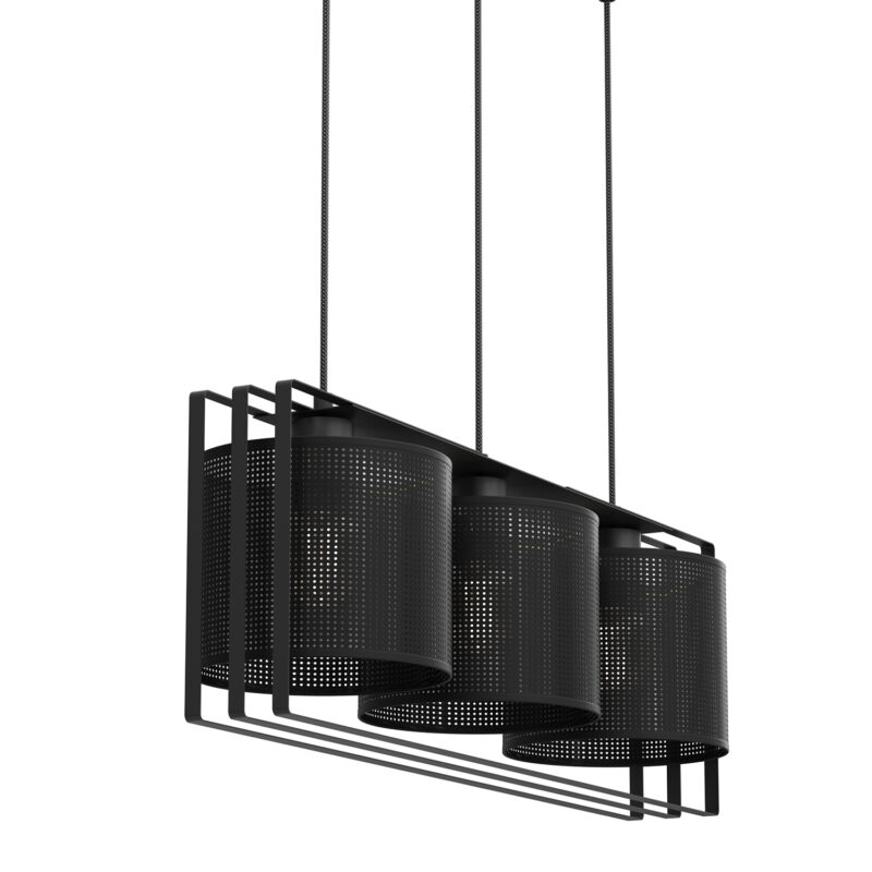 Żyrandol Luminex Coronado Black/loft Shade Black x3 - obrazek 3
