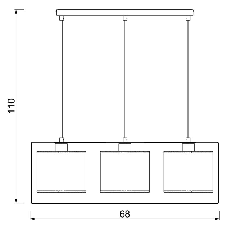 Żyrandol Luminex Coronado Black/loft Shade Black x3 - obrazek 5