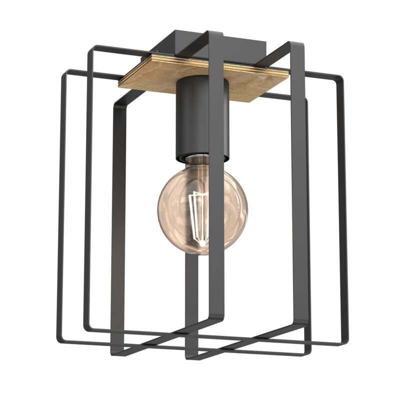 Plafon Luminex Kortez Black/wood x1
