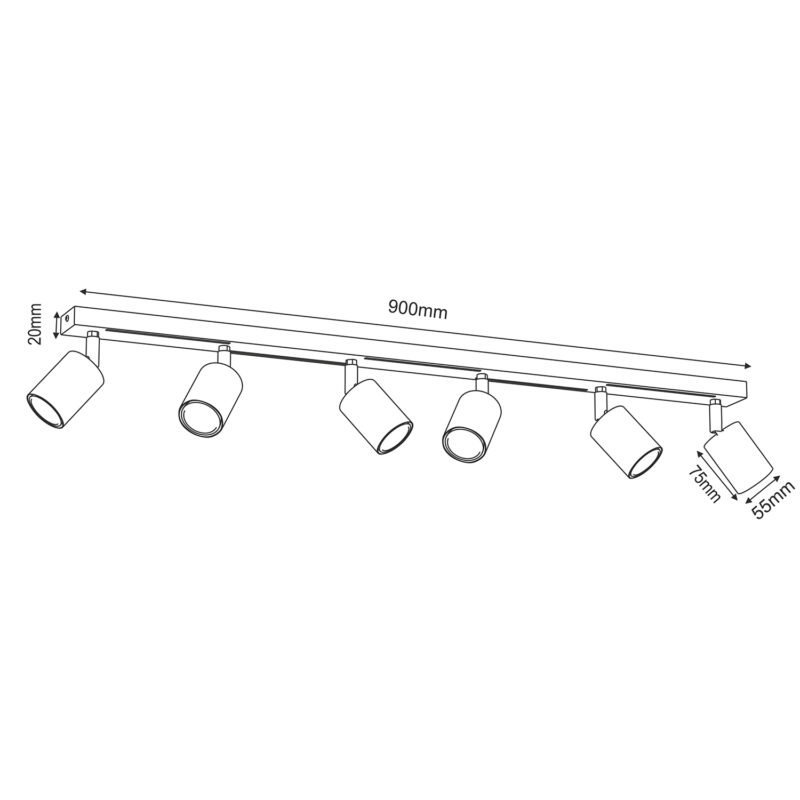 Spot Luminex Striper Grey/chrome x6 - obrazek 5