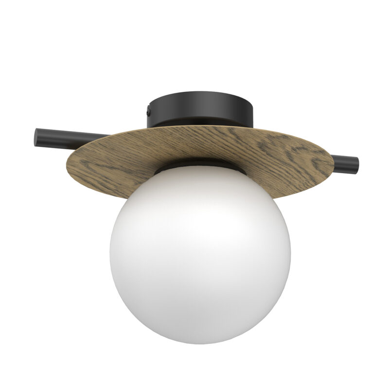 Plafon Luminex Orbital Black/wood Decor x1