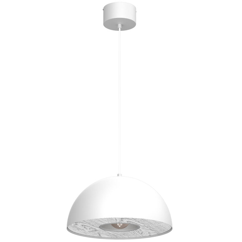 Żyrandol Luminex Elgund Dia 350 White/wood Decor x1