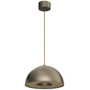 Żyrandol Luminex Elgund Dia 350 Titanium Gold/wood Decor x1
