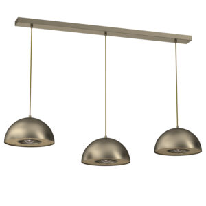 Żyrandol Luminex Listwa Elgund Dia 280 Titanium Gold/wood Decor x3