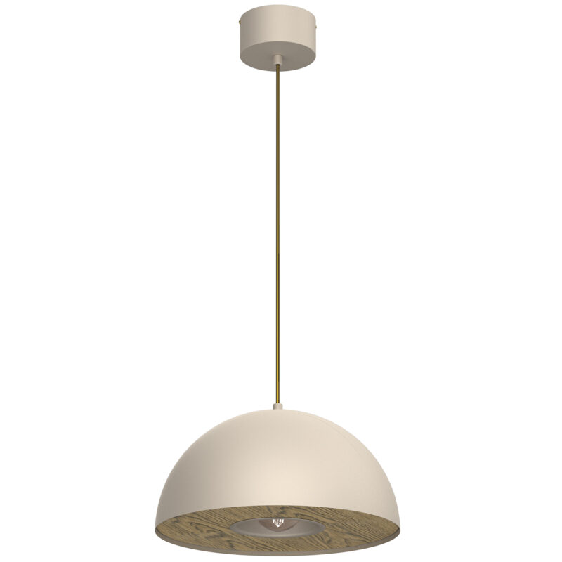 Żyrandol Luminex Elgund Dia 350 Beige/wood Decor x1