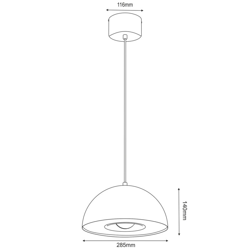 Żyrandol Luminex Elgund Dia 280 Black/wood Decor x1 - obrazek 5