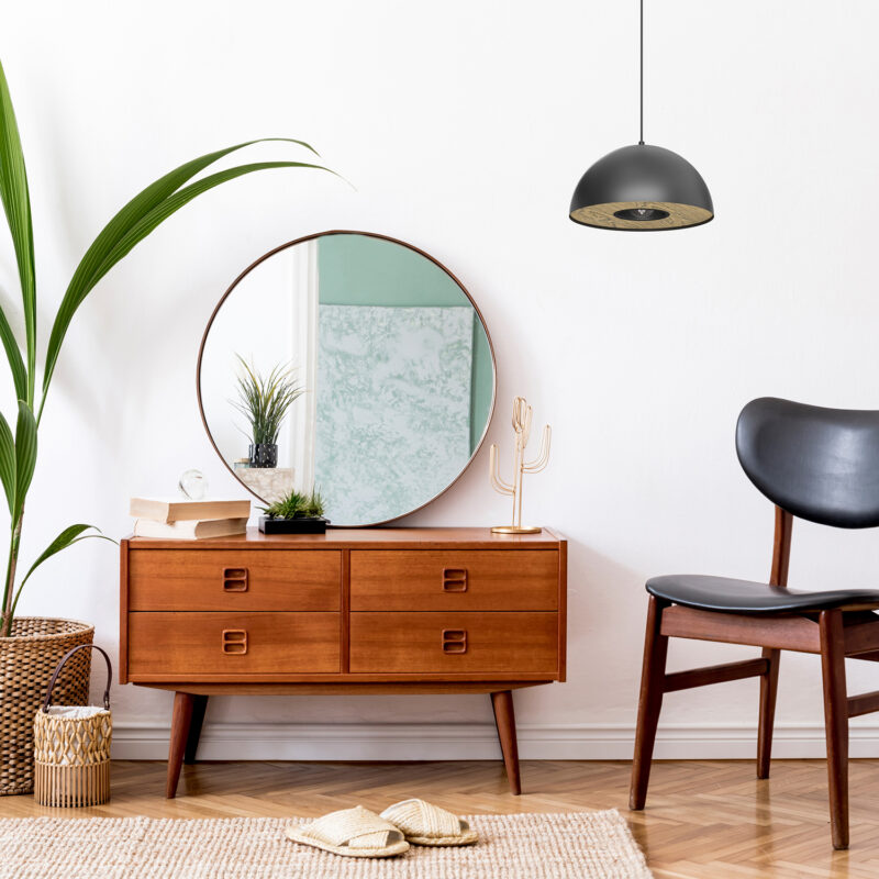 Żyrandol Luminex Elgund Dia 350 Black/wood Decor x1 - obrazek 4