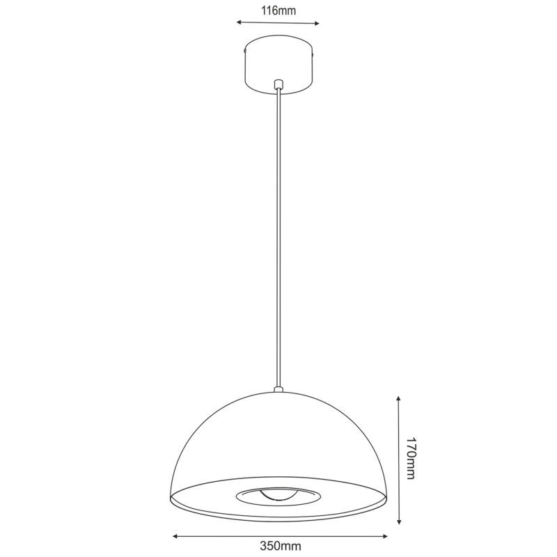 Żyrandol Luminex Elgund Dia 350 Black/wood Decor x1 - obrazek 5