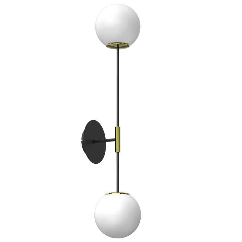 Kinkiet Luminex Satelit Black/gold x2