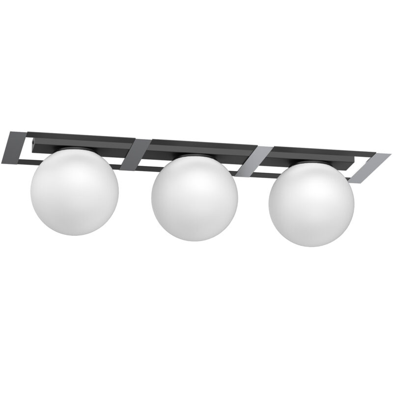 Plafon Luminex Satelit Flat Frame Black/chrome x3